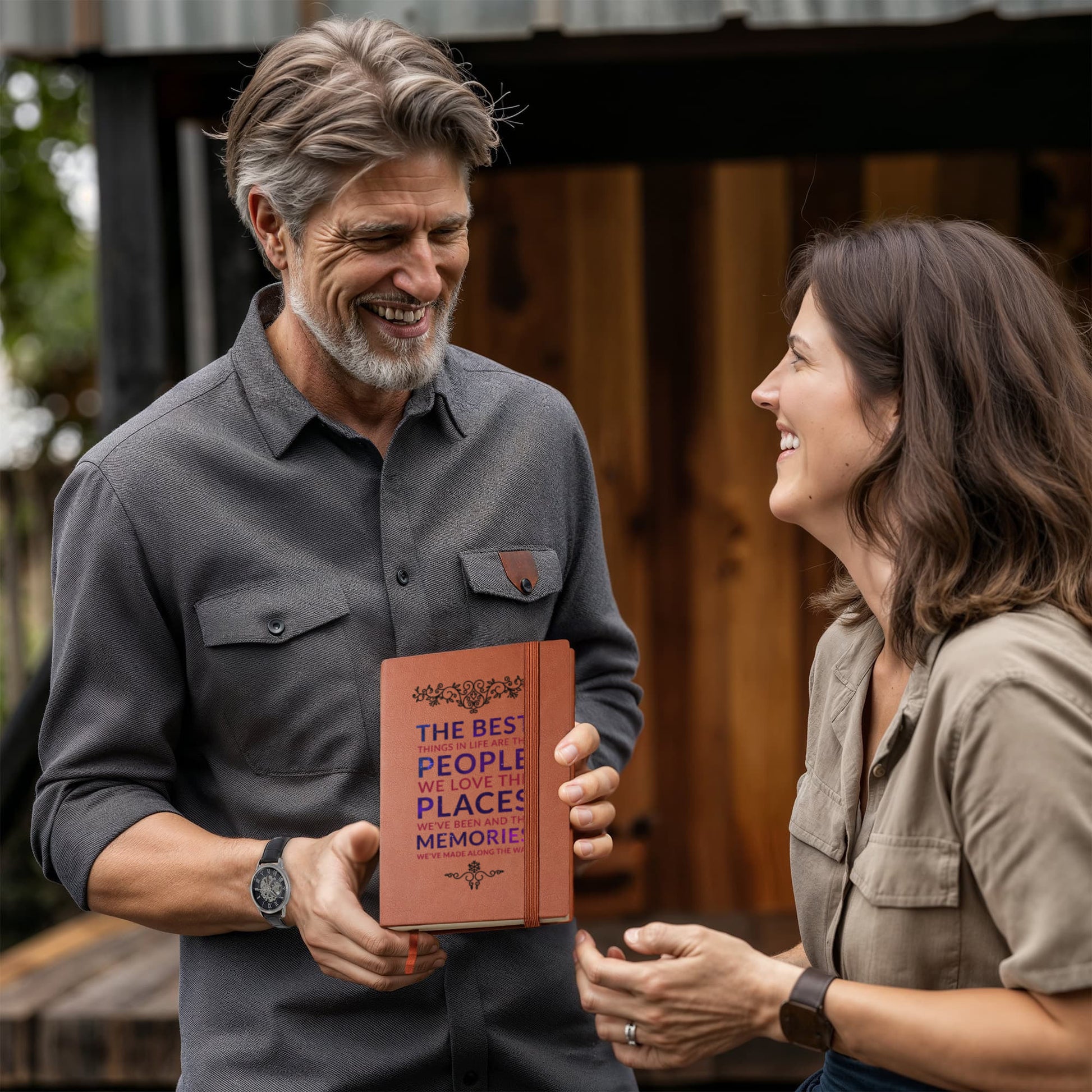 Graphic Leather Journal - The Best Things - The Shoppers Outlet
