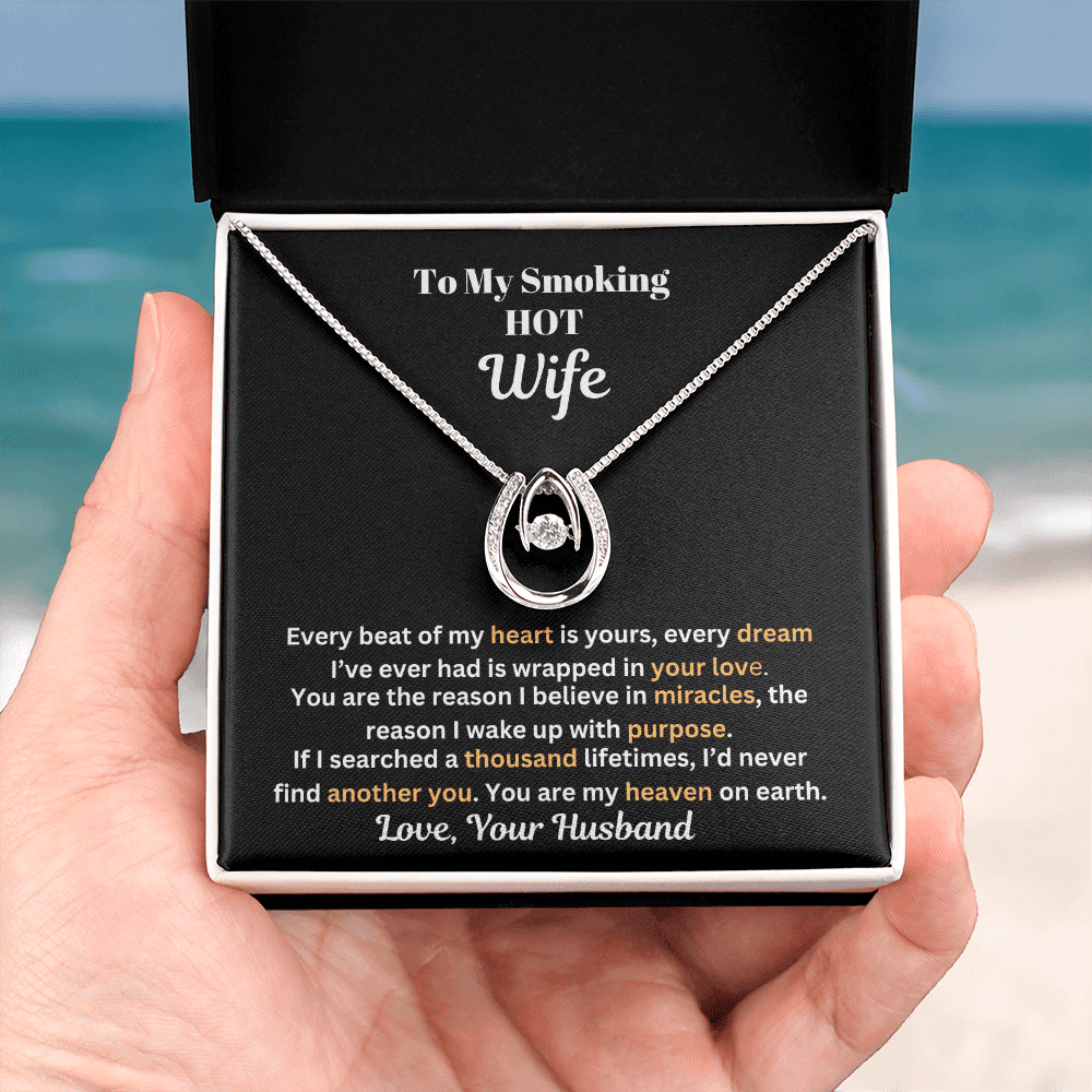 Gift For Wife - Anniversary Gift - Birthday Gift - You Are My Heaven - Lucky In Love Necklace - The Shoppers Outlet
