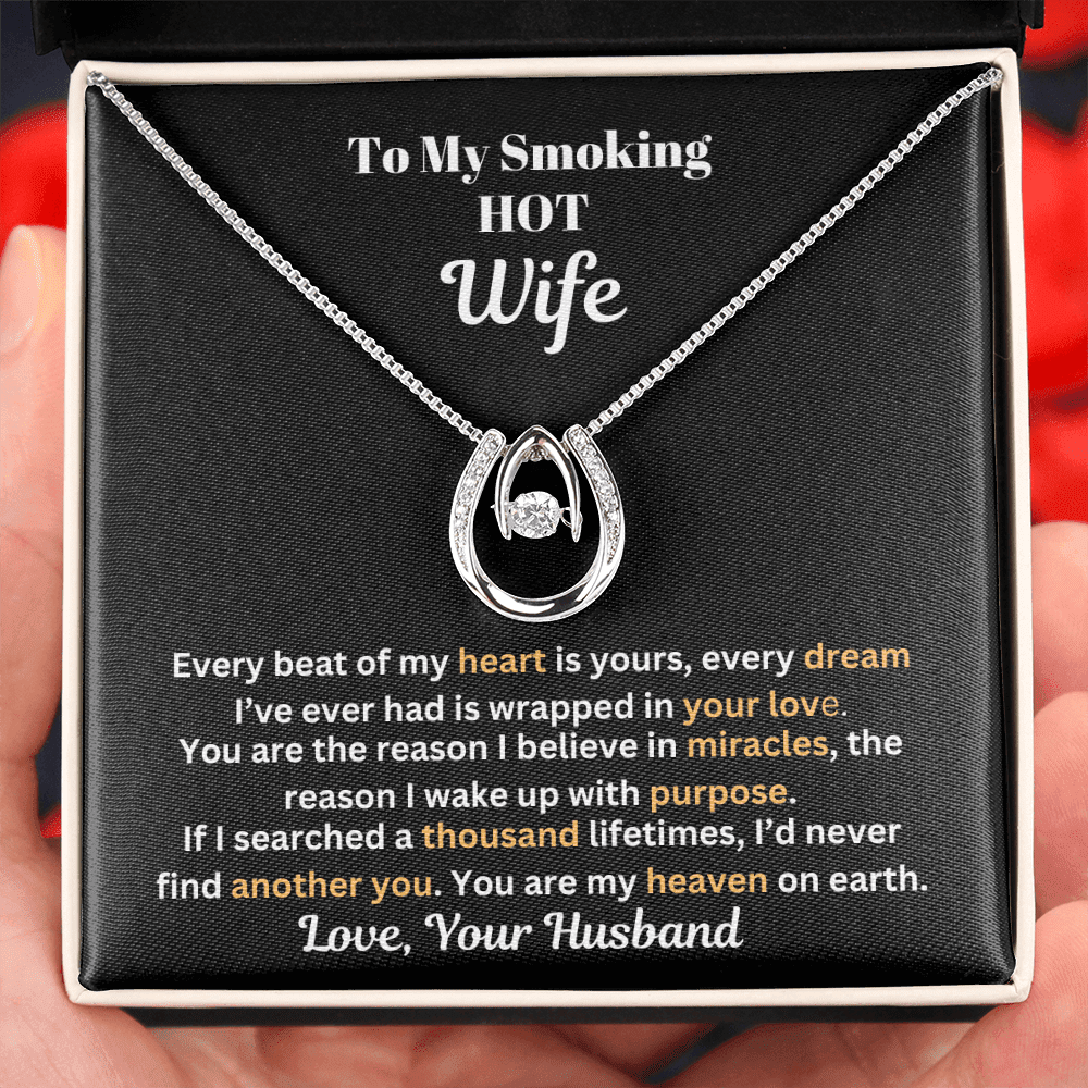 Gift For Wife - Anniversary Gift - Birthday Gift - You Are My Heaven - Lucky In Love Necklace - The Shoppers Outlet