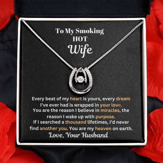 Gift For Wife - Anniversary Gift - Birthday Gift - You Are My Heaven - Lucky In Love Necklace - The Shoppers Outlet
