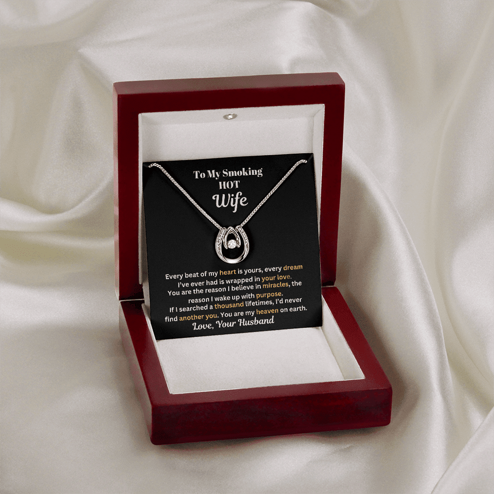 Gift For Wife - Anniversary Gift - Birthday Gift - You Are My Heaven - Lucky In Love Necklace - The Shoppers Outlet