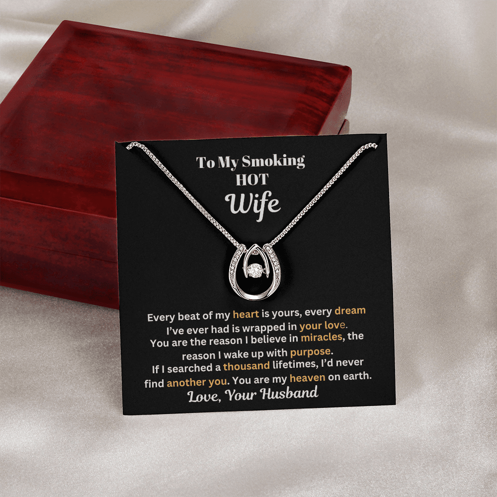 Gift For Wife - Anniversary Gift - Birthday Gift - You Are My Heaven - Lucky In Love Necklace - The Shoppers Outlet