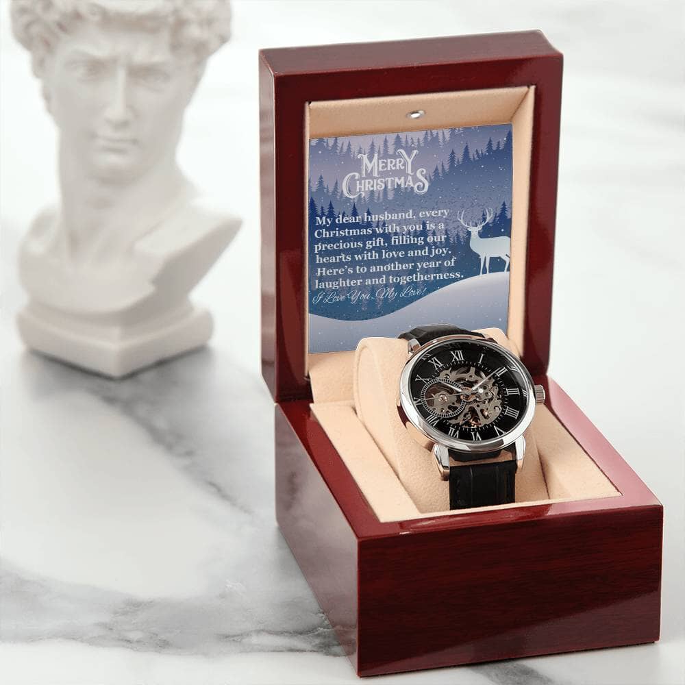 Gift For Husband - My Dear Husband - Merry Christmas - Men's Open Watch - The Shoppers Outlet