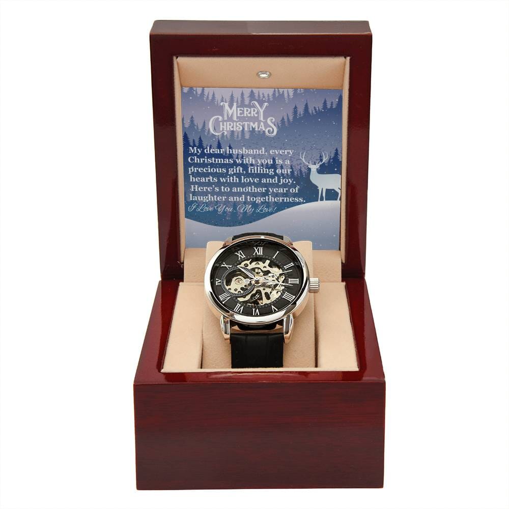 Gift For Husband - My Dear Husband - Merry Christmas - Men's Open Watch - The Shoppers Outlet