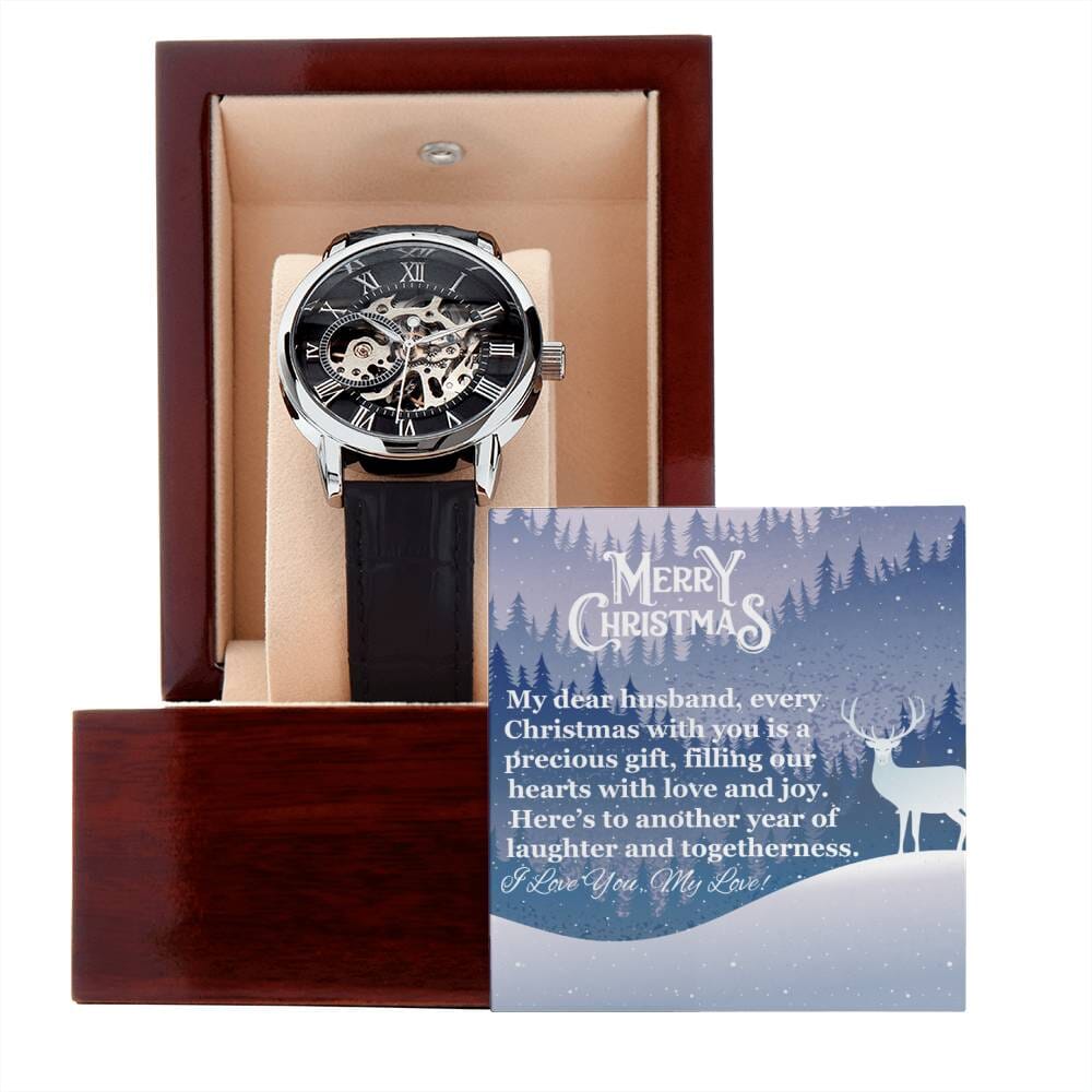Gift For Husband - My Dear Husband - Merry Christmas - Men's Open Watch - The Shoppers Outlet