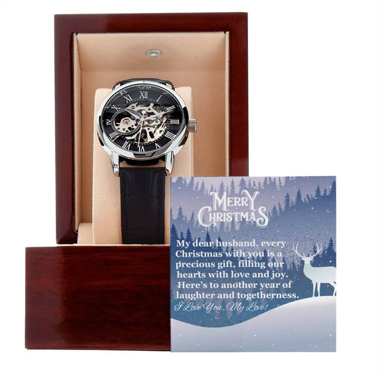 Husband - My Dear Husband - Merry Christmas - Men's Open Watch - The Shoppers Outlet