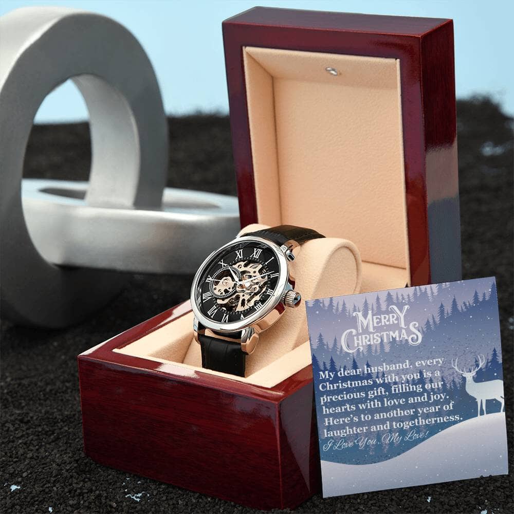 Gift For Husband - My Dear Husband - Merry Christmas - Men's Open Watch - The Shoppers Outlet