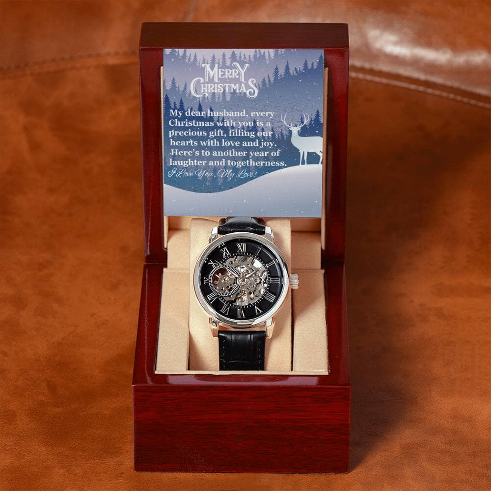 Gift For Husband - My Dear Husband - Merry Christmas - Men's Open Watch - The Shoppers Outlet