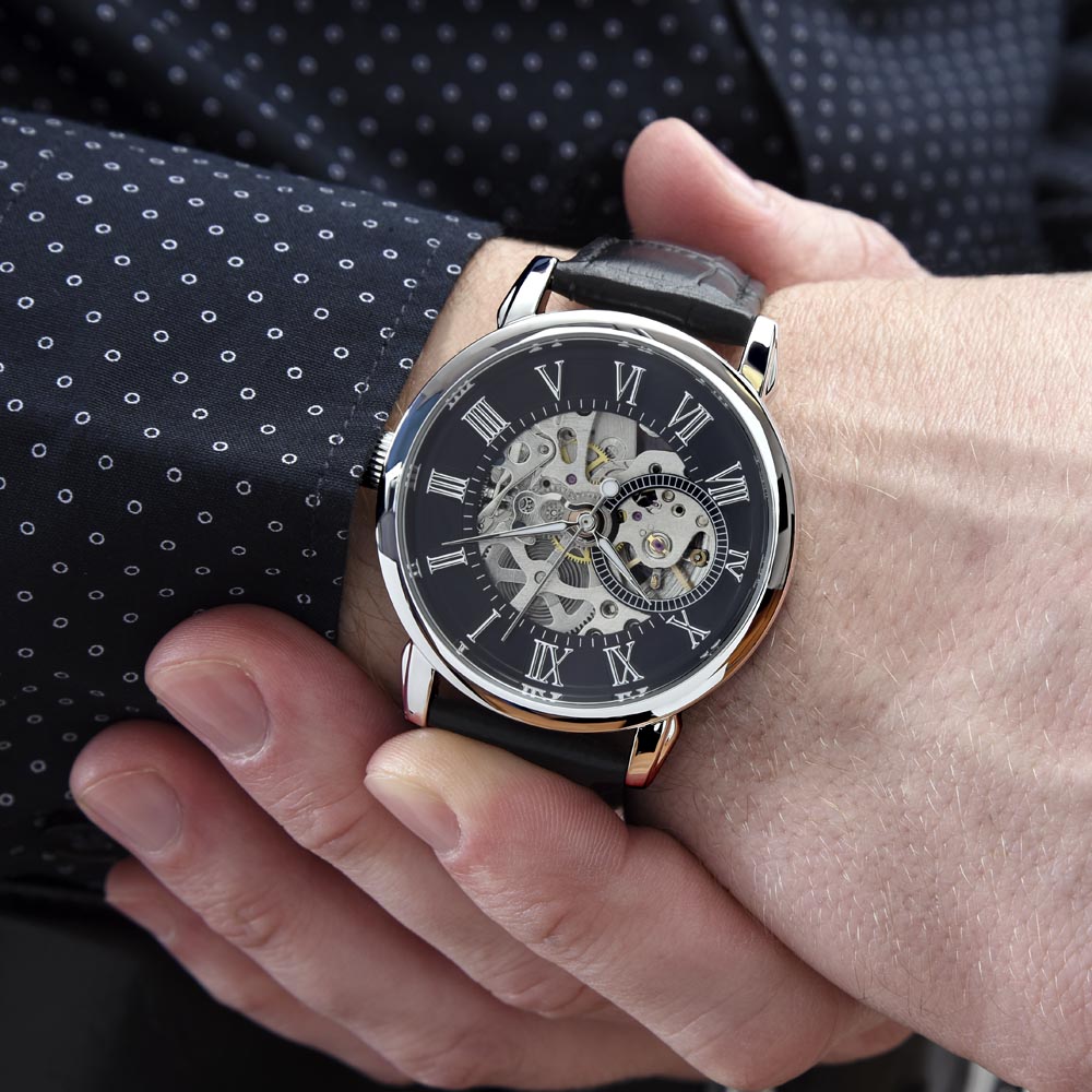 Gift For Son - I Love You - Men's Openwork Watch - The Shoppers Outlet