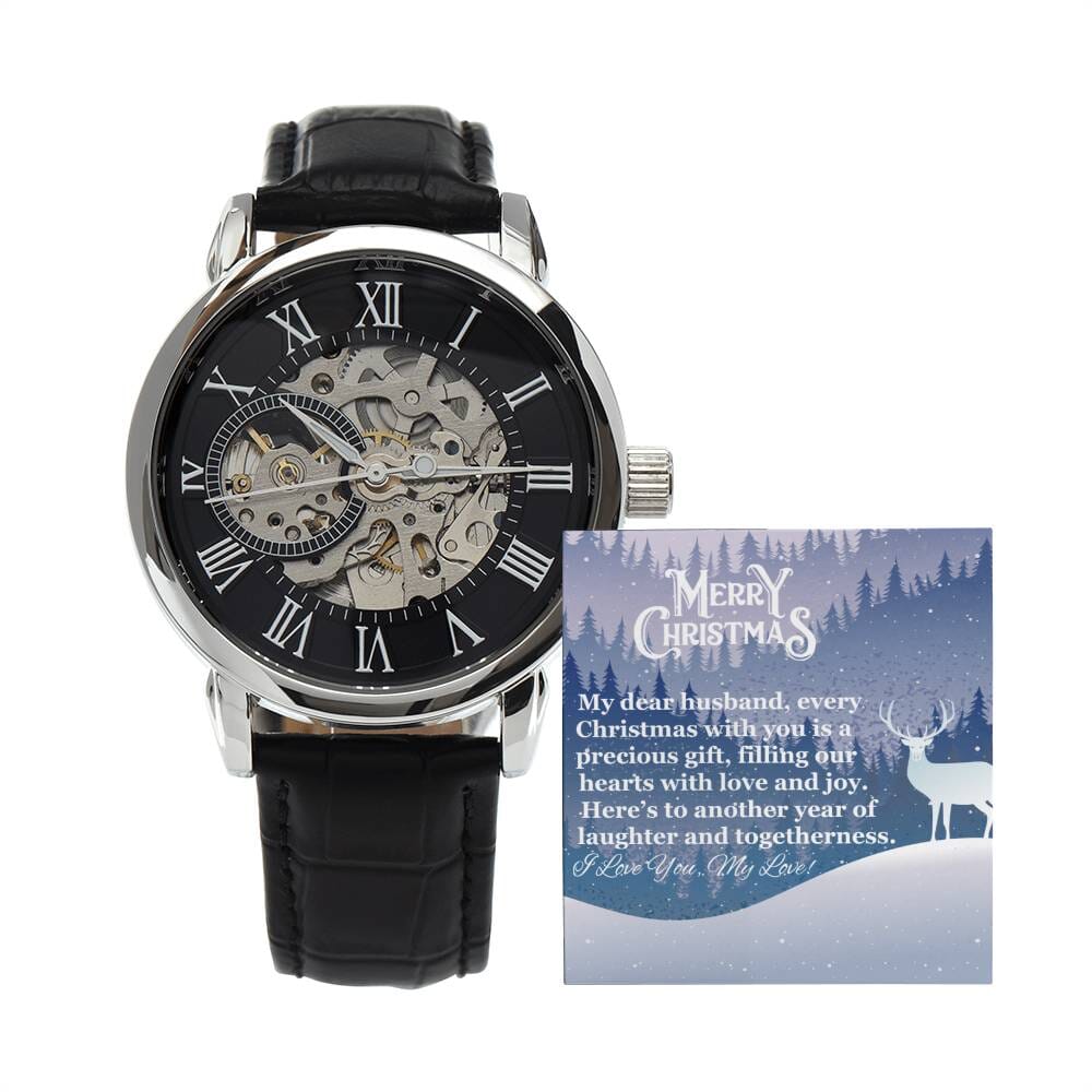 Gift For Husband - My Dear Husband - Merry Christmas - Men's Open Watch - The Shoppers Outlet