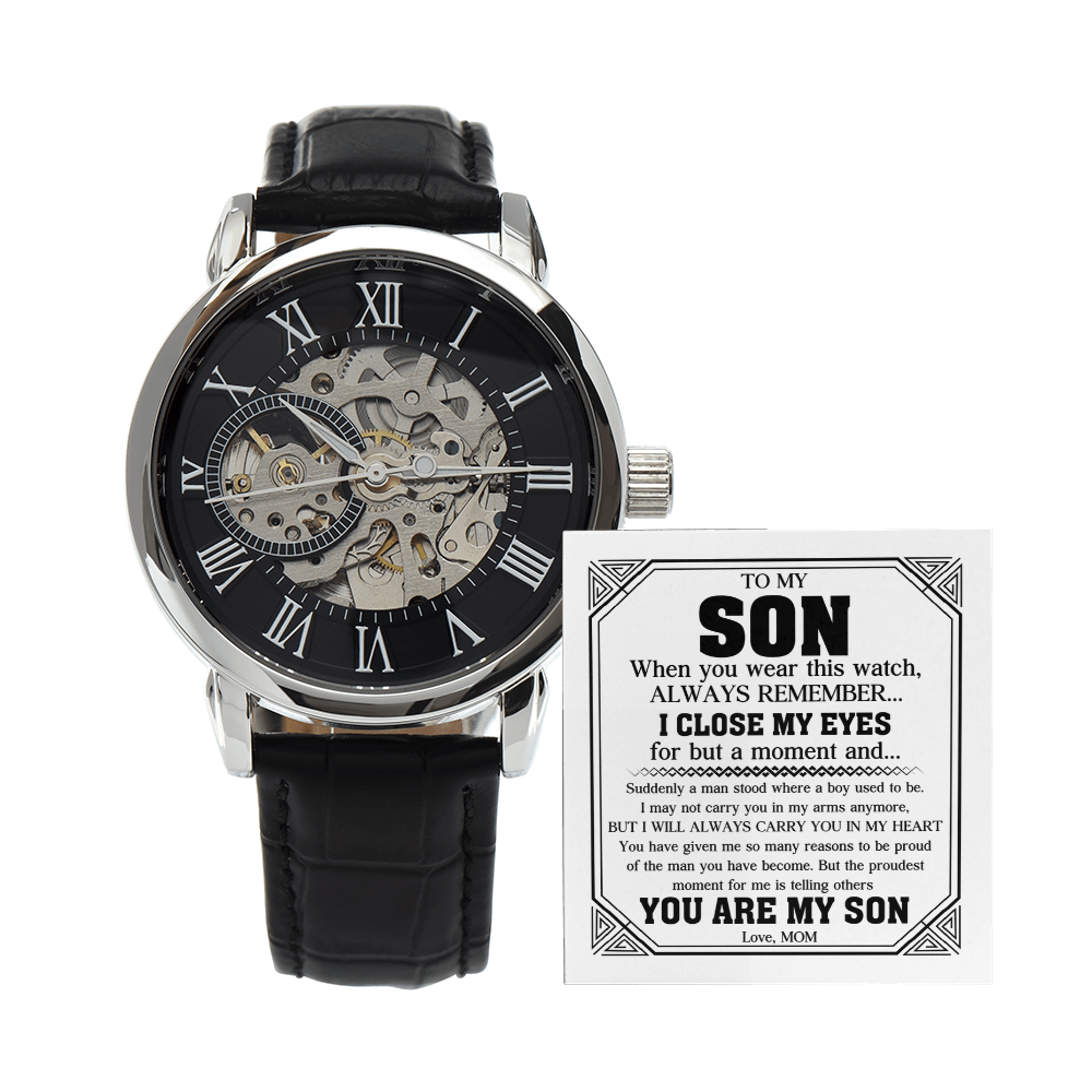 Gift For Son - I Close My Eyes - Men's Openwork Watch - The Shoppers Outlet