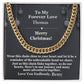 To My Forever Love - Personalized Name Card - Cuban Chain Link Necklace - The Shoppers Outlet