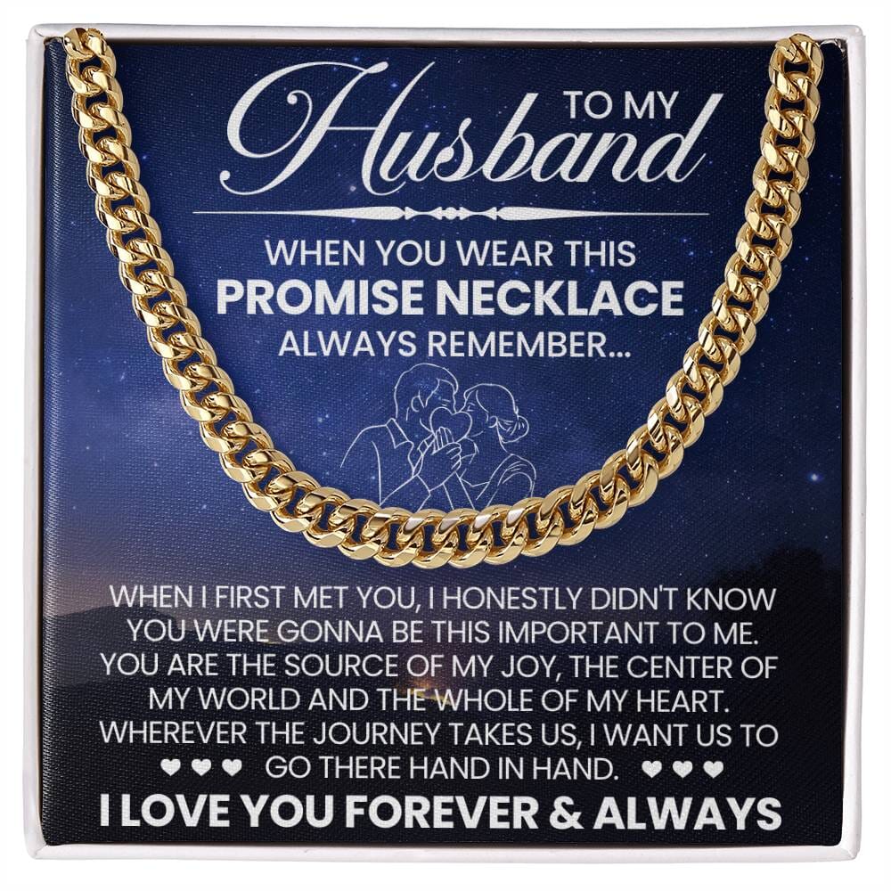 Gift For Husband - When You Wear This Necklace Always Remember - Cuban Link Chain Necklaces - The Shoppers Outlet