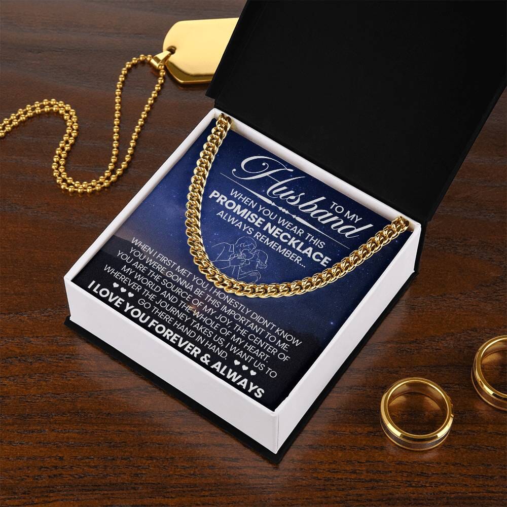 Gift For Husband - When You Wear This Necklace Always Remember - Cuban Link Chain Necklaces - The Shoppers Outlet