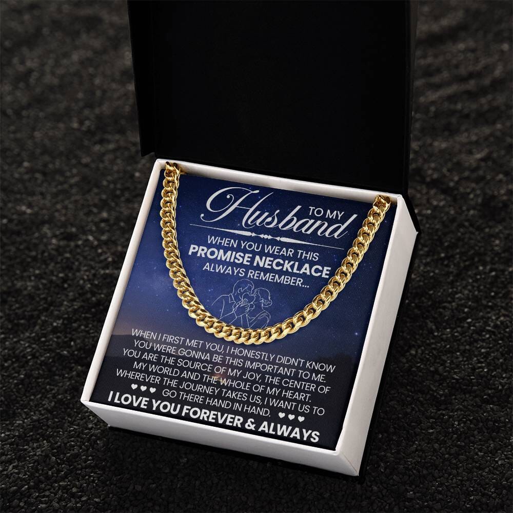 Gift For Husband - When You Wear This Necklace Always Remember - Cuban Link Chain Necklaces - The Shoppers Outlet