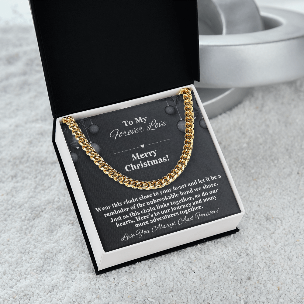 Gift For Soulmate -To My Forever Love -  Cuban Chain Link Necklaces