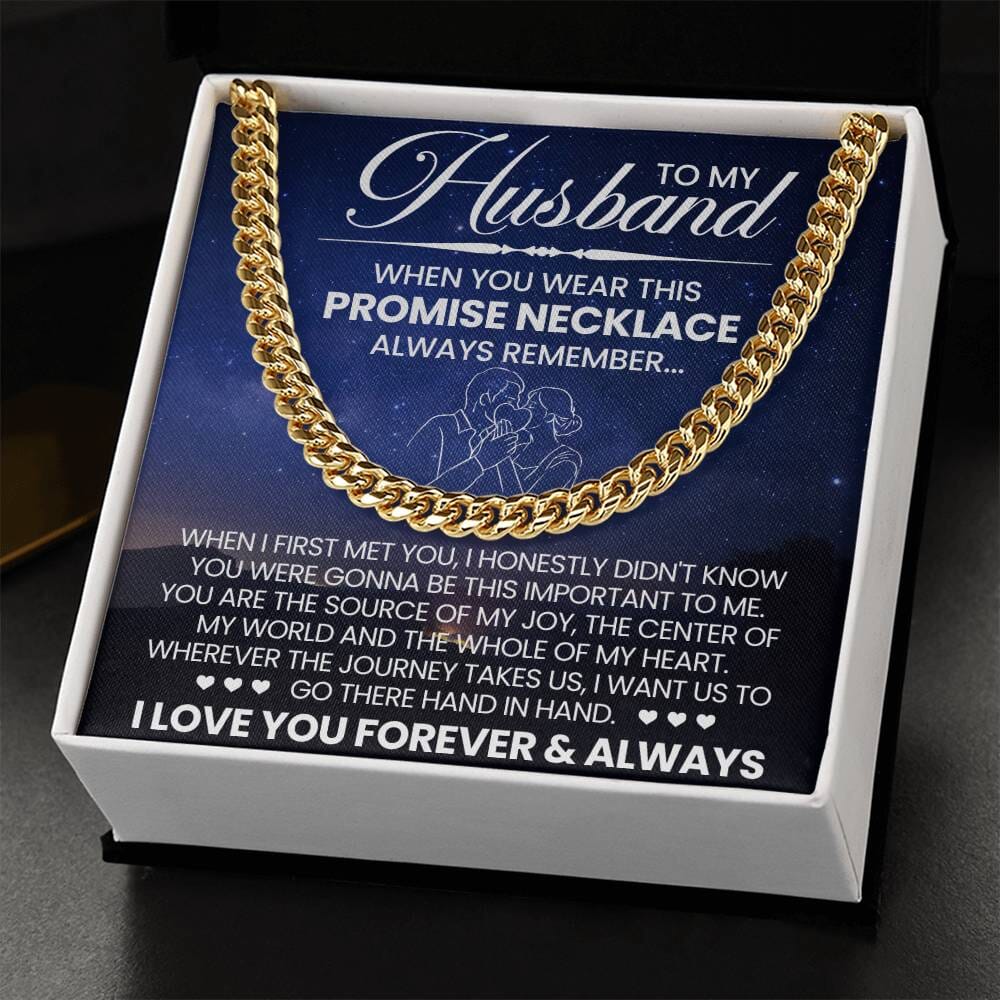 Gift For Husband - When You Wear This Necklace Always Remember - Cuban Link Chain Necklaces - The Shoppers Outlet