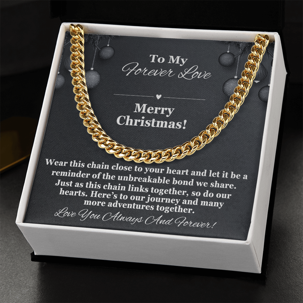 Gift For Soulmate -To My Forever Love -  Cuban Chain Link Necklaces