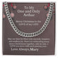 Gift For Soulmate - To My One And Only - Cuban Link Chain Necklaces - The Shoppers Outlet