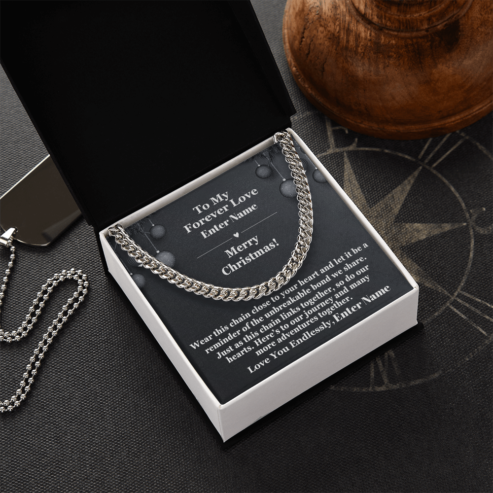 Gift For Soulmate -To My Forever Love - Personalized Gift - Cuban Chain Link Necklace