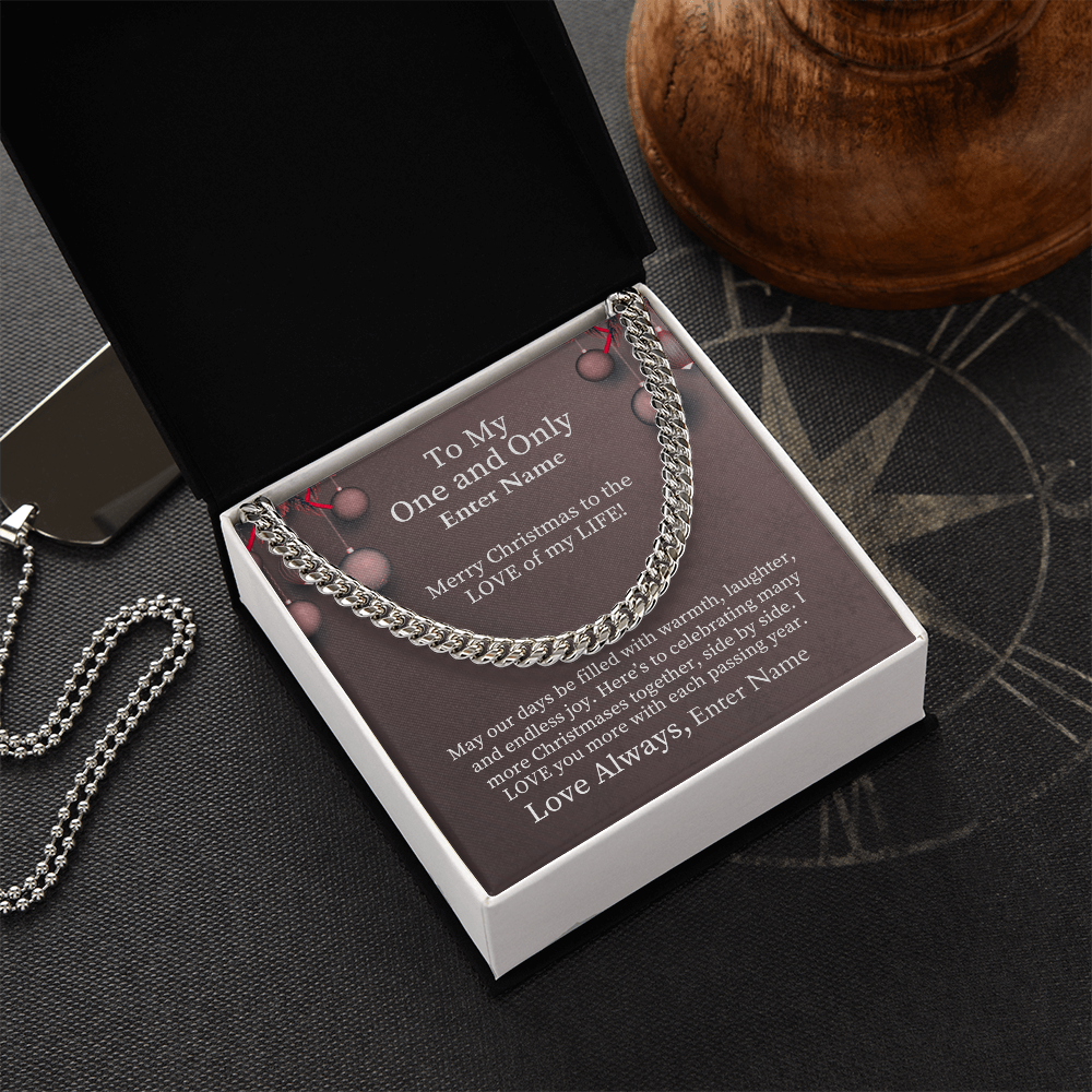 Gift For Soulmate - To My One And Only - Personalized Gift - Cuban Link Chain Necklaces