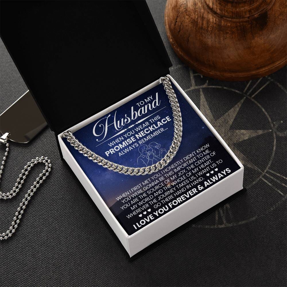 Gift For Husband - When You Wear This Necklace Always Remember - Cuban Link Chain Necklaces - The Shoppers Outlet