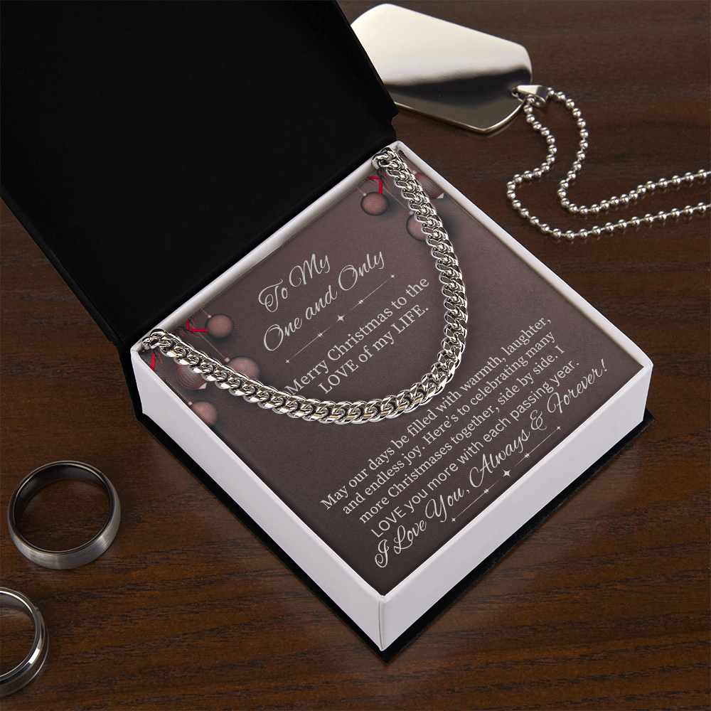 To My One And Only - Merry Christmas - Cuban Link Chain Necklaces