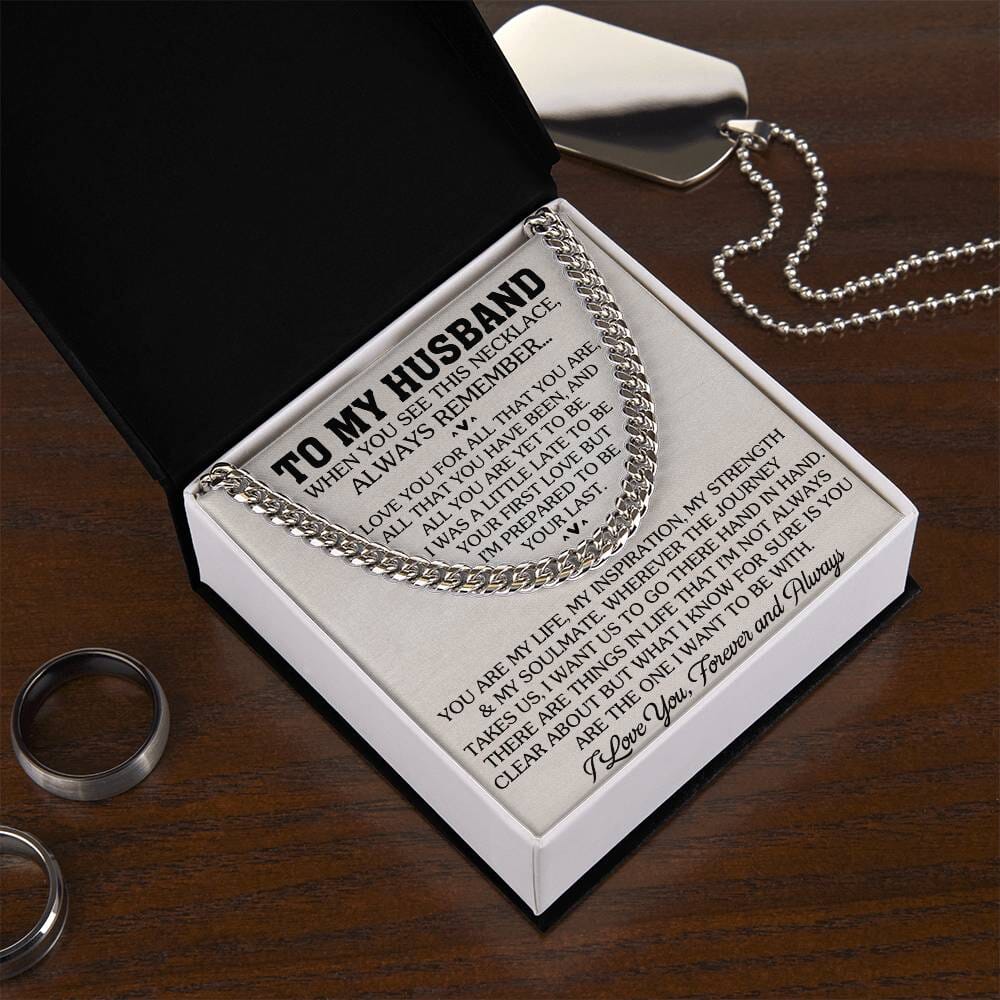 Gift For Husband - When You See This Necklace Always Remember - Cuban Link Chain Necklaces - The Shoppers Outlet