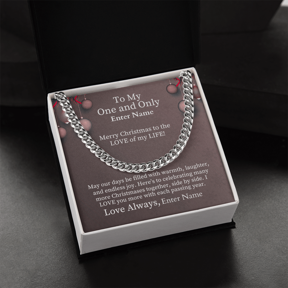 Gift For Soulmate - To My One And Only - Personalized Gift - Cuban Link Chain Necklaces