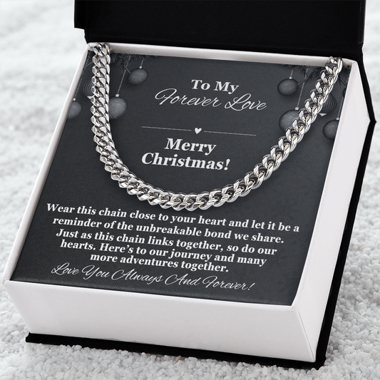 Gift For Soulmate -To My Forever Love -  Cuban Chain Link Necklaces