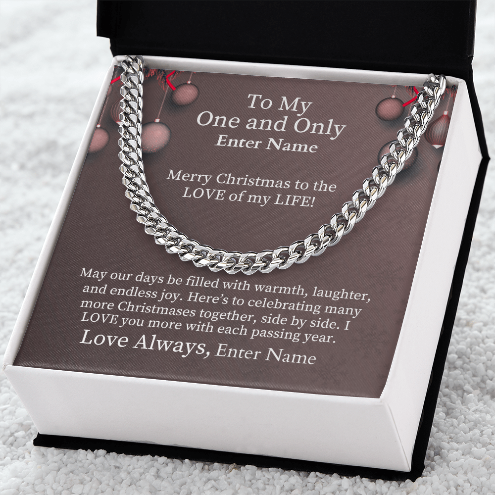 Gift For Soulmate - To My One And Only - Personalized Gift - Cuban Link Chain Necklaces
