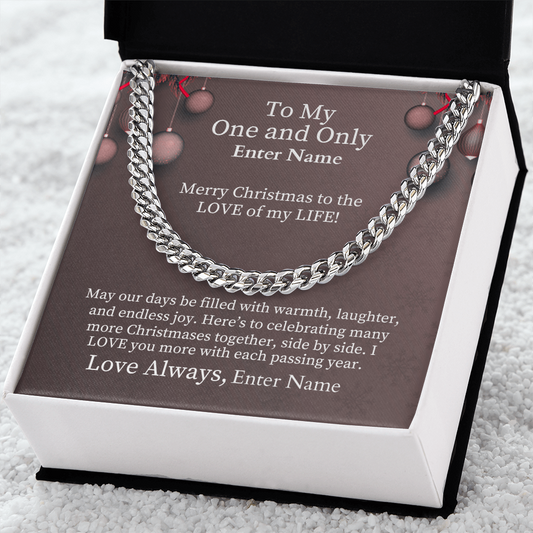 Gift For Soulmate - To My One And Only - Personalized Gift - Cuban Link Chain Necklaces