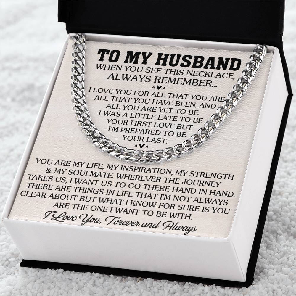 Gift For Husband - When You See This Necklace Always Remember - Cuban Link Chain Necklaces - The Shoppers Outlet
