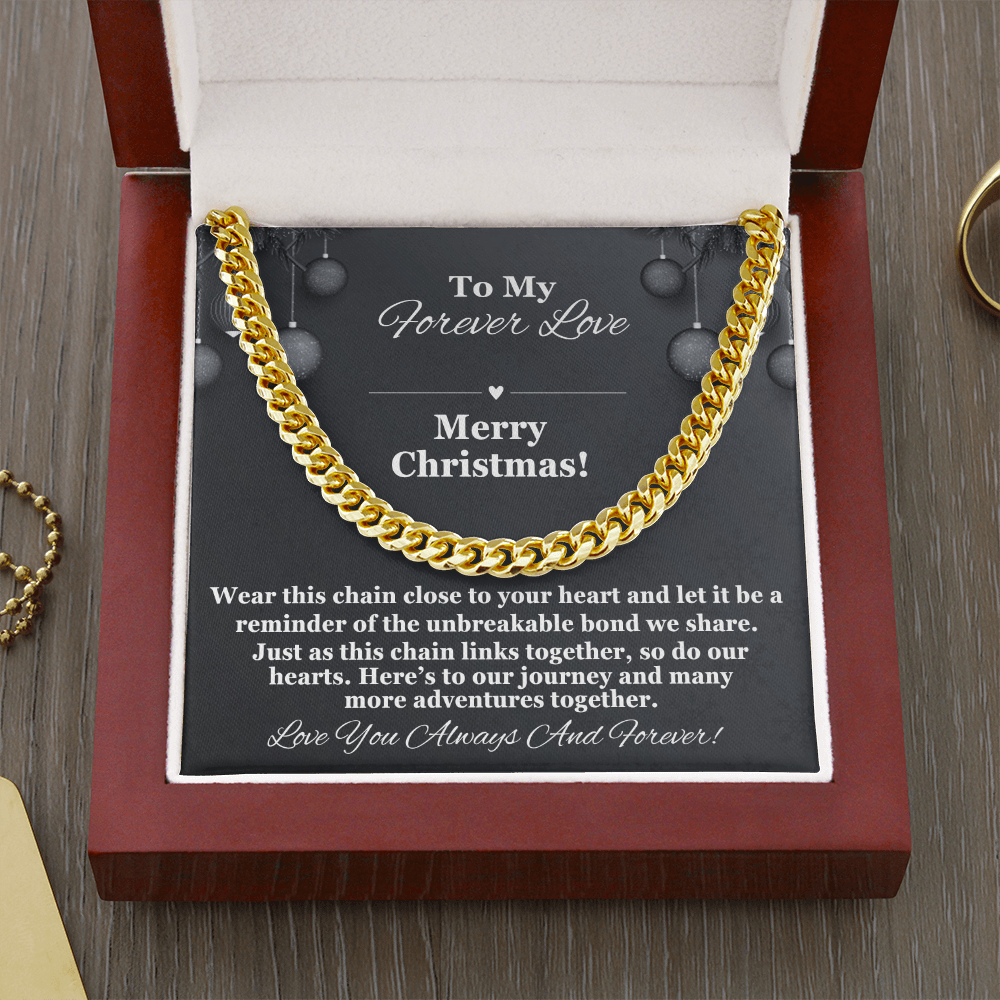 Gift For Soulmate -To My Forever Love -  Cuban Chain Link Necklaces