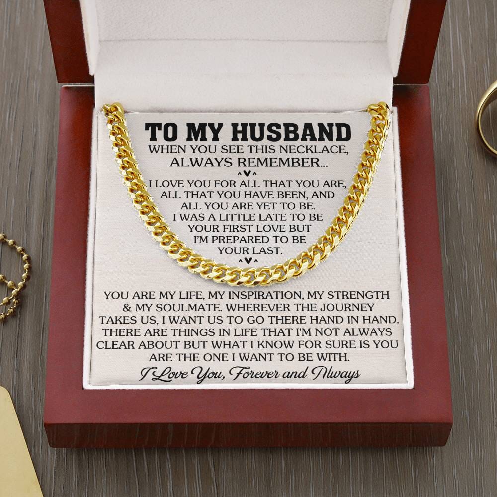 Gift For Husband - When You See This Necklace Always Remember - Cuban Link Chain Necklaces - The Shoppers Outlet