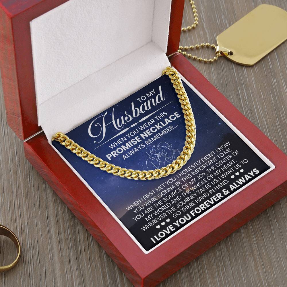 Gift For Husband - When You Wear This Necklace Always Remember - Cuban Link Chain Necklaces - The Shoppers Outlet
