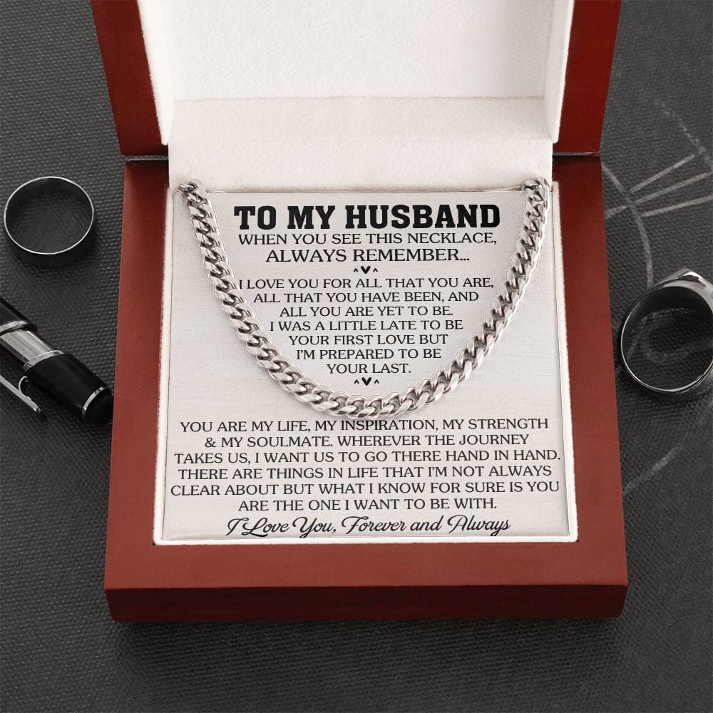 Gift For Husband - When You See This Necklace Always Remember - Cuban Link Chain Necklaces - The Shoppers Outlet