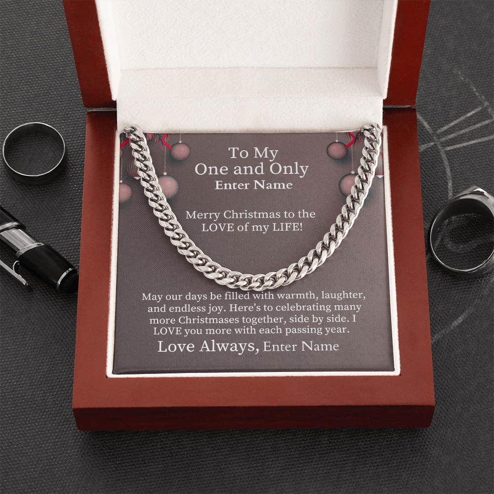 Gift For Soulmate - To My One And Only - Personalized Gift - Cuban Link Chain Necklaces