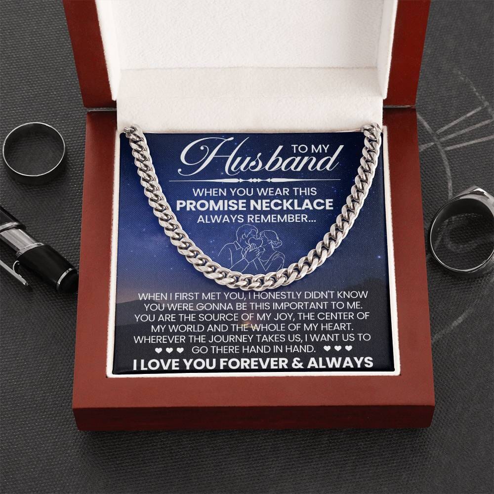 Gift For Husband - When You Wear This Necklace Always Remember - Cuban Link Chain Necklaces - The Shoppers Outlet