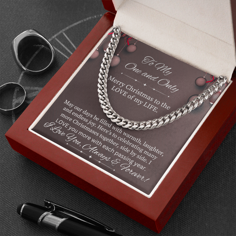 To My One And Only - Merry Christmas - Cuban Link Chain Necklaces