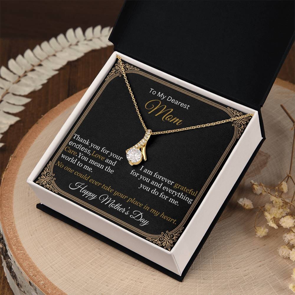 Gift For Mom - To My Dearest Mom - Thank You For Your Endless Love And Care - Alluring Beauty Necklaces - The Shoppers Outlet