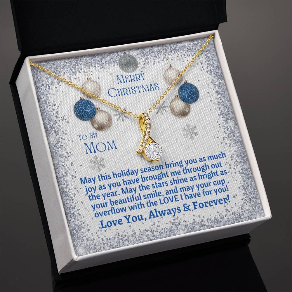 GIFT FOR MOM - MERRY CHRISTMAS - MAY YOUR CUP OVERFLOW WITH LOVE - ALLURING BEAUTY NECKLACES - The Shoppers Outlet