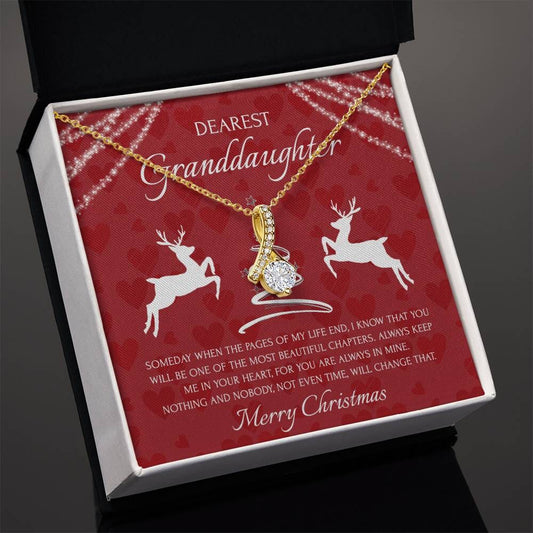 Granddaughter - Beautiful Chapter - Merry Christmas - Alluring Beauty Necklace - The Shoppers Outlet