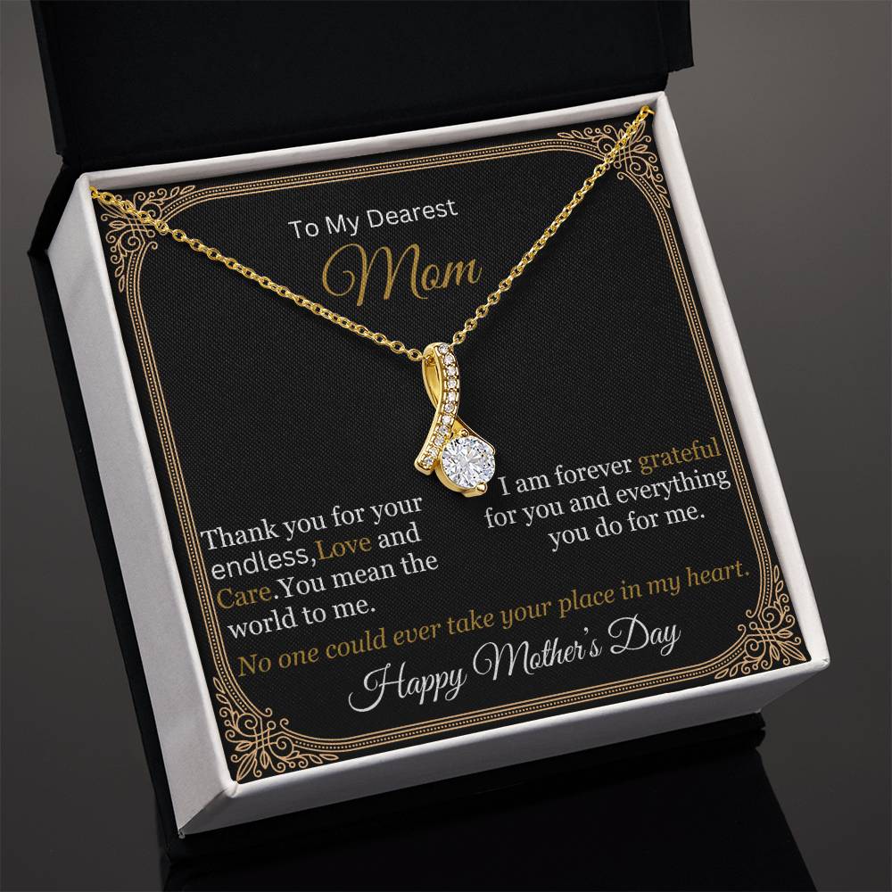 Mom - To My Dearest Mom - Thank You For Your Endless Love And Care - Alluring Beauty Necklaces - The Shoppers Outlet