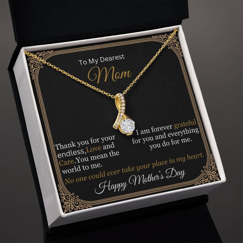 Gift For Mom - To My Dearest Mom - Thank You For Your Endless Love And Care - Alluring Beauty Necklaces - The Shoppers Outlet