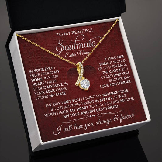 Gift For Soulmate -You Are My Life - Personalized - Alluring Beauty Necklaces - The Shoppers Outlet