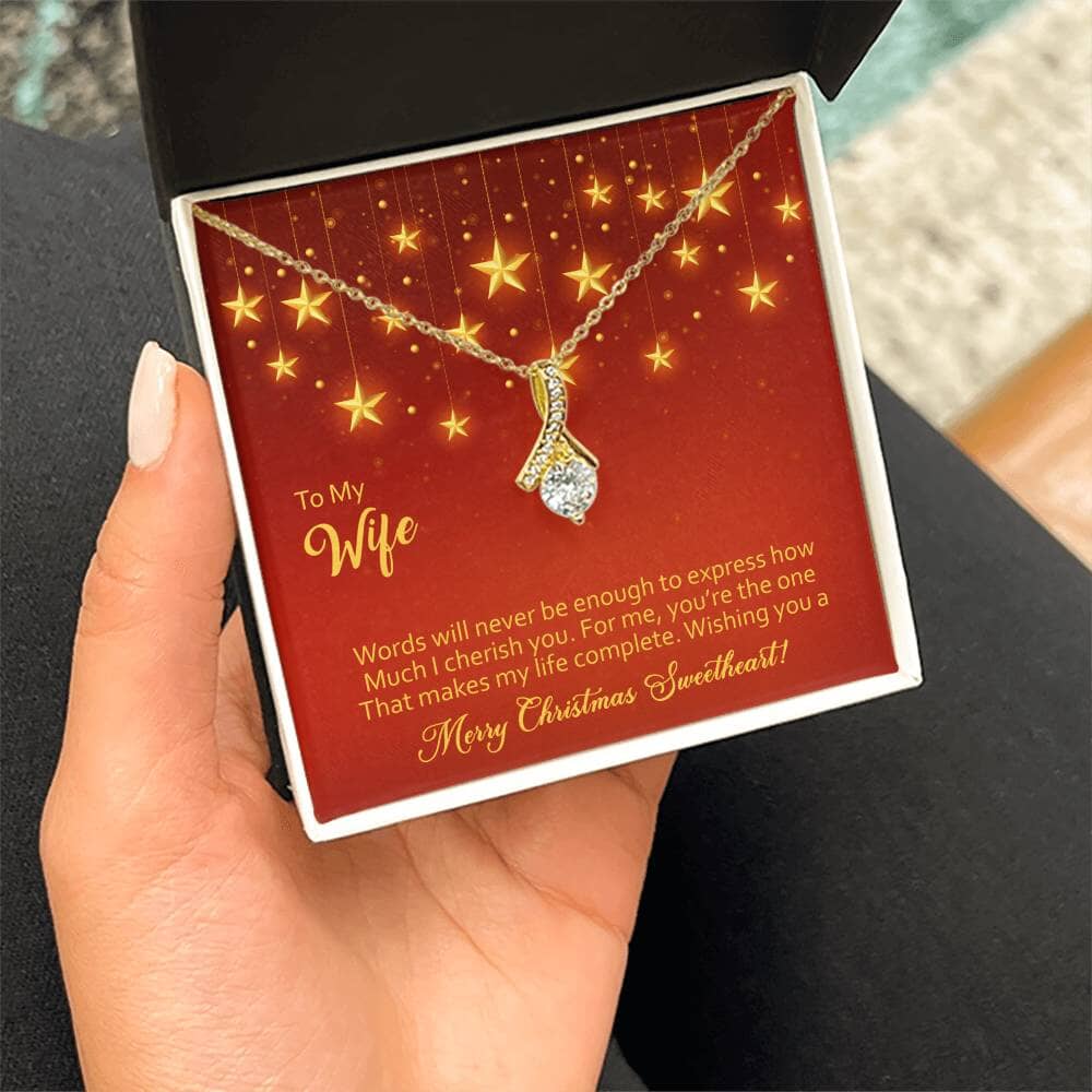 Gift For Wife - Words Will Never Be Enough - Alluring Beauty Necklaces - The Shoppers Outlet