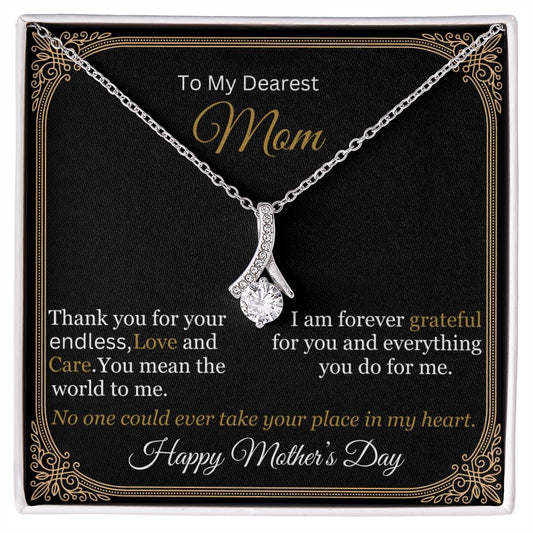 Mom - To My Dearest Mom - Thank You For Your Endless Love And Care - Alluring Beauty Necklaces - The Shoppers Outlet
