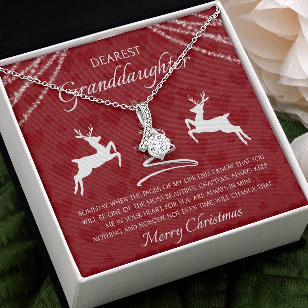 Granddaughter - Beautiful Chapter - Merry Christmas - Alluring Beauty Necklace - The Shoppers Outlet