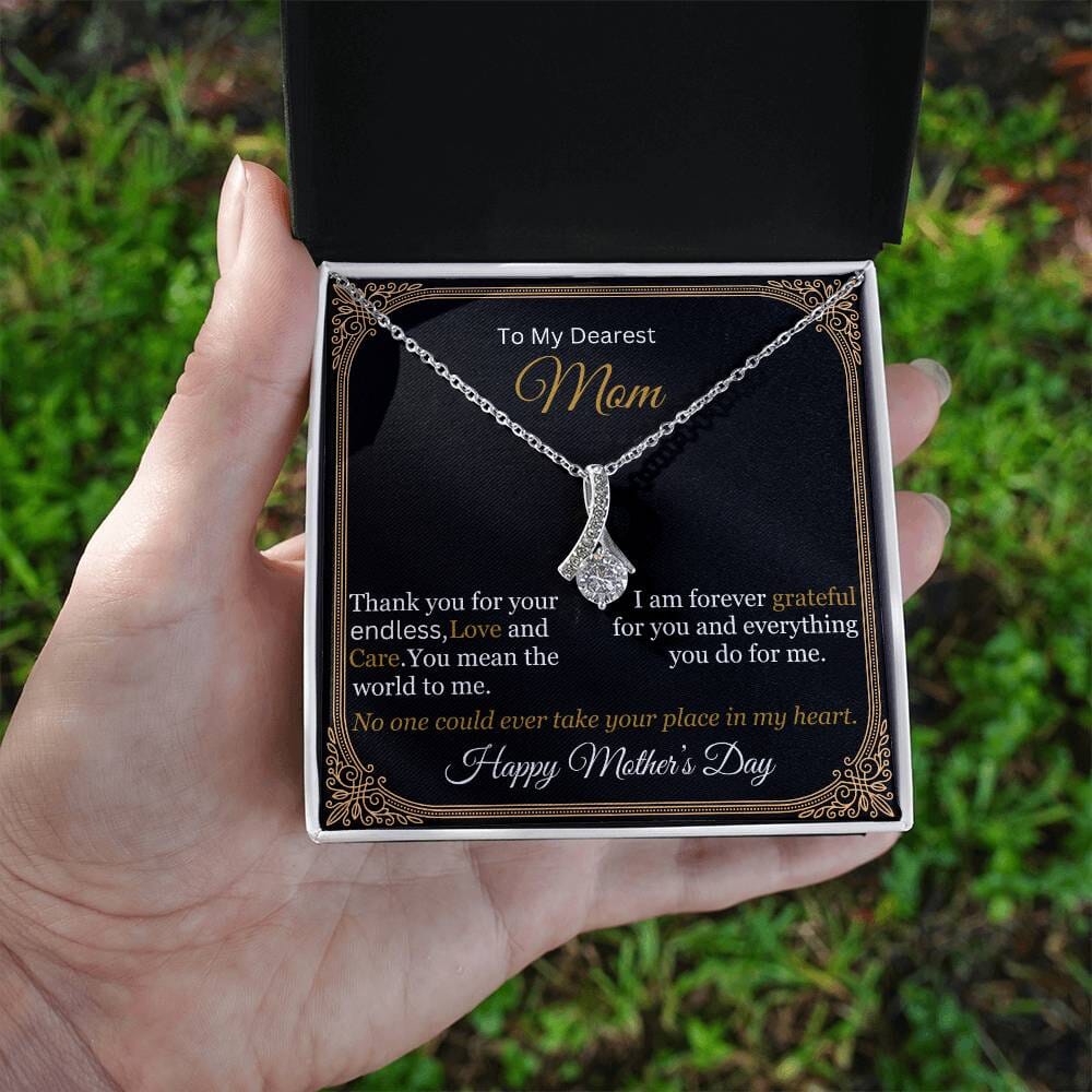 Gift For Mom - To My Dearest Mom - Thank You For Your Endless Love And Care - Alluring Beauty Necklaces - The Shoppers Outlet